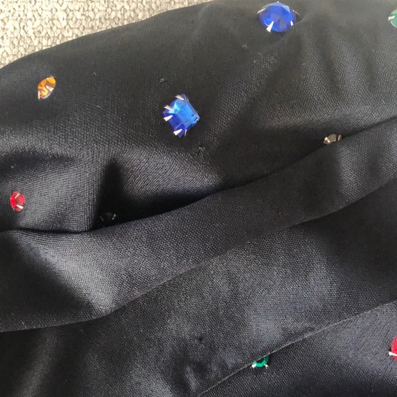 Vintage Jeweled Black Dress - Picture 13 of 14